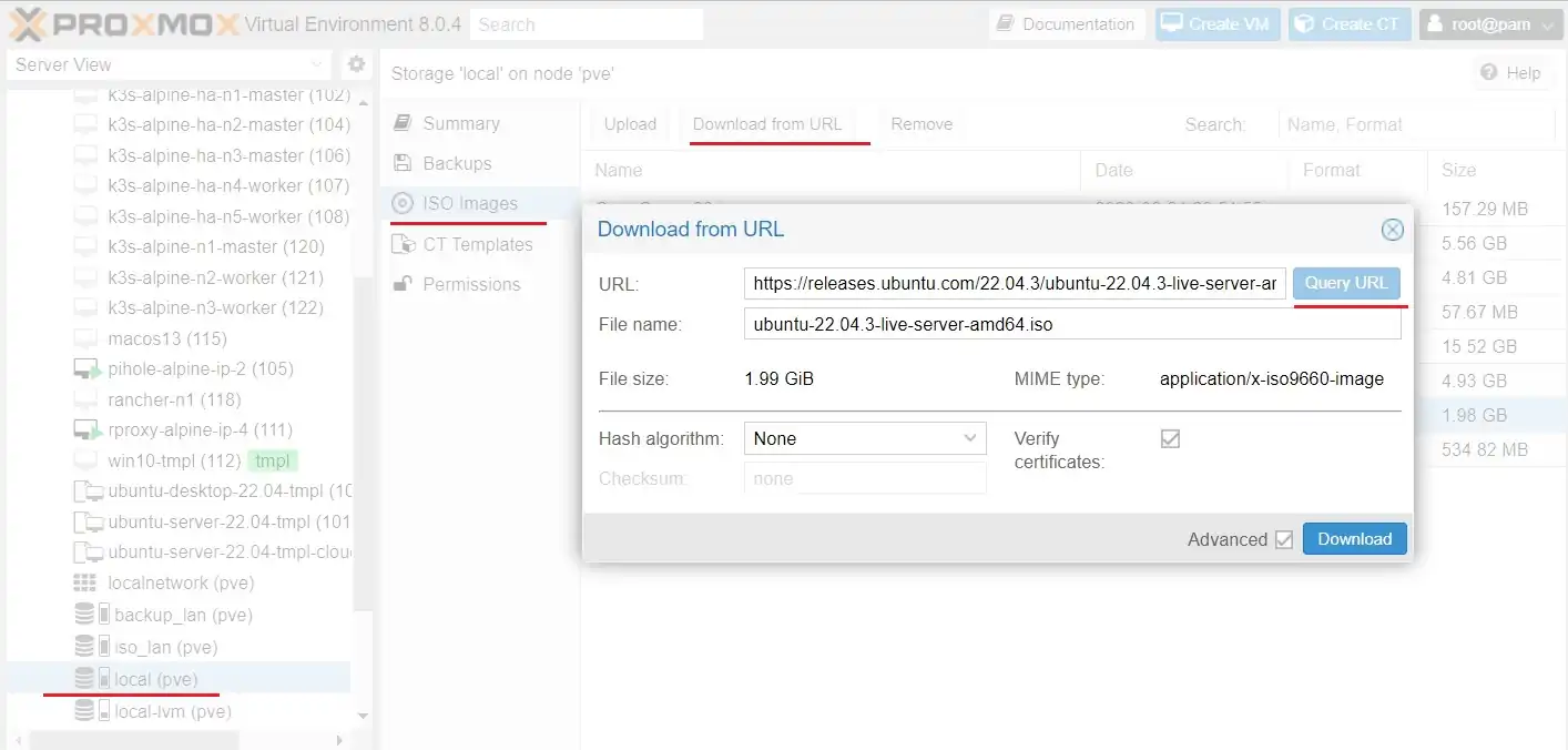 Copy ISO Url and SHA256 checksum