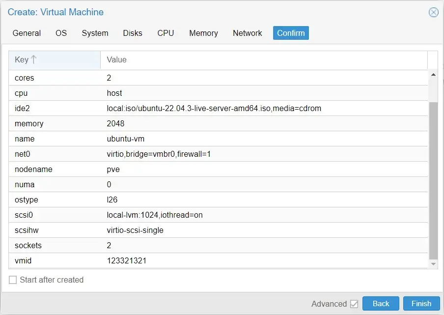 Review configuration