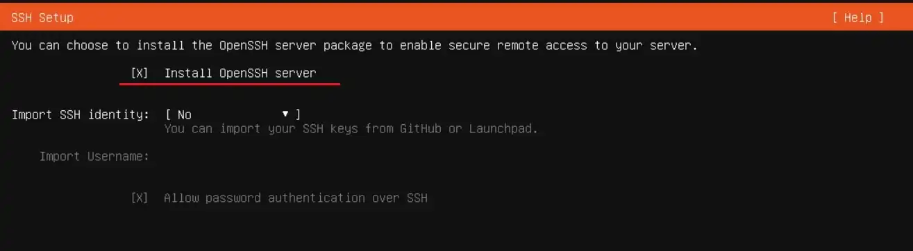 Select - Install OpenSSH Server